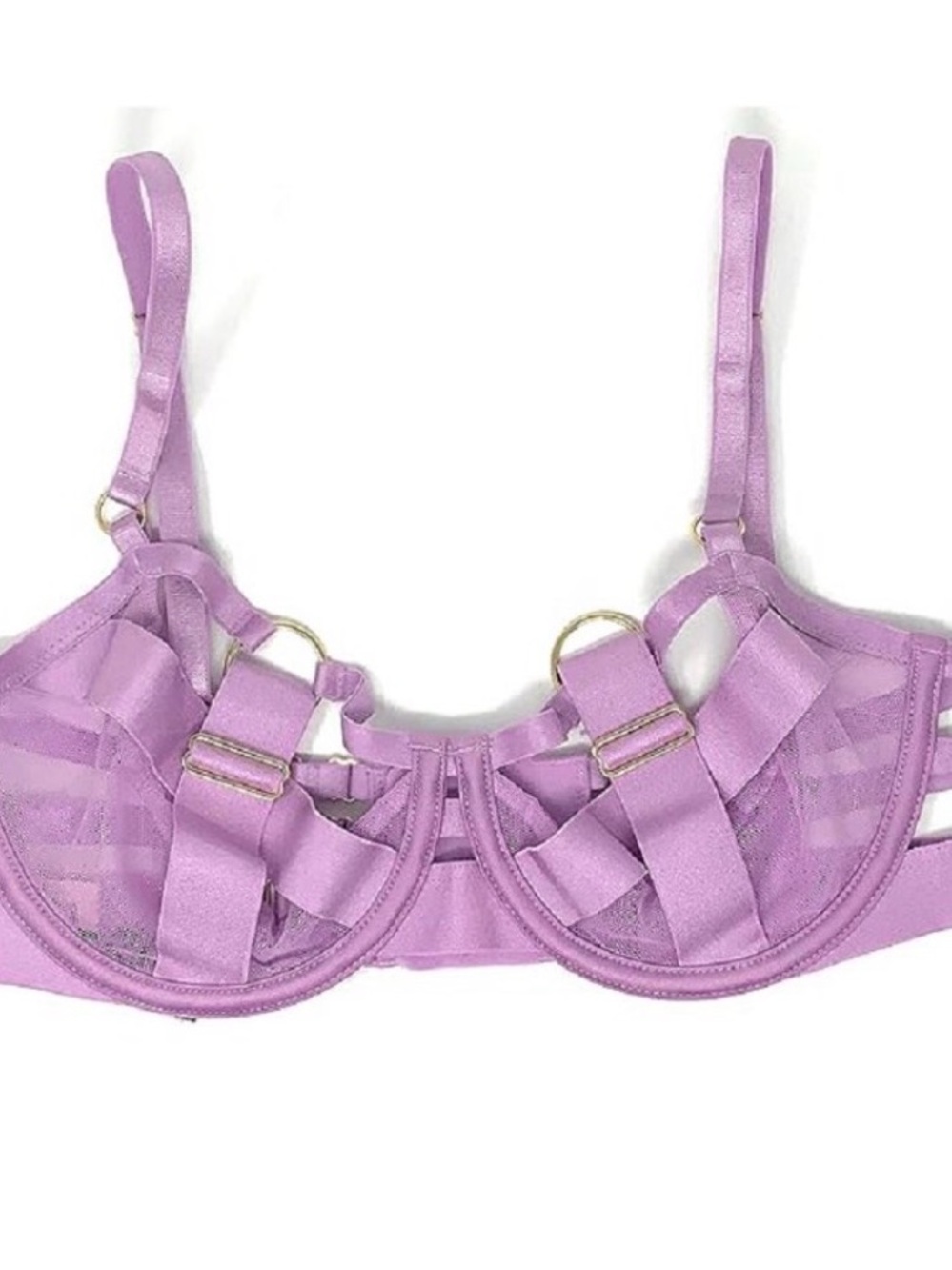 NWT Victoria's Secret Very Sexy Strappy Caged Bra Mauve 32A